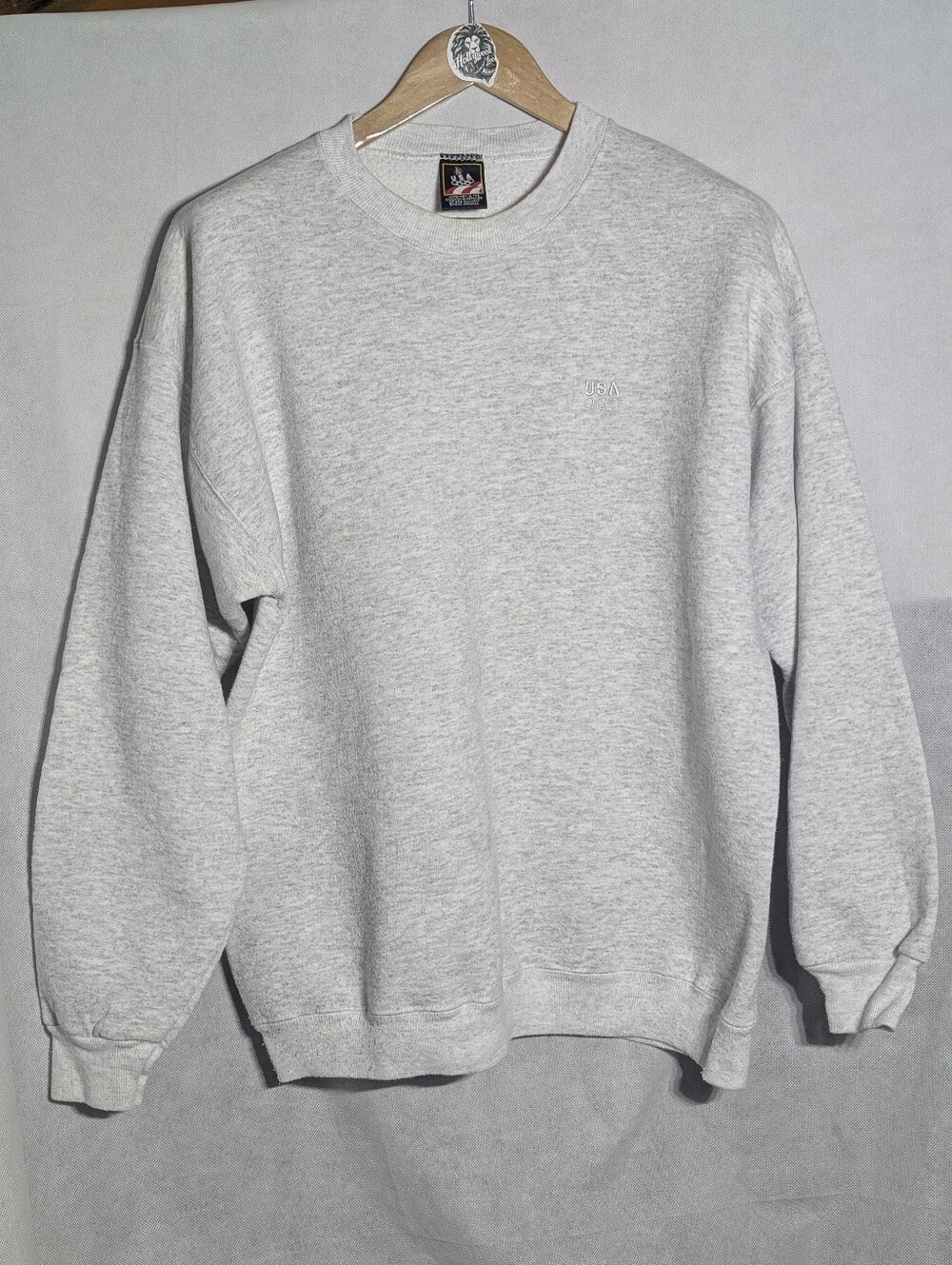 Vintage 90s Team USA Olympic Crewneck Sweatshirt Heather Gray XL JCPenney